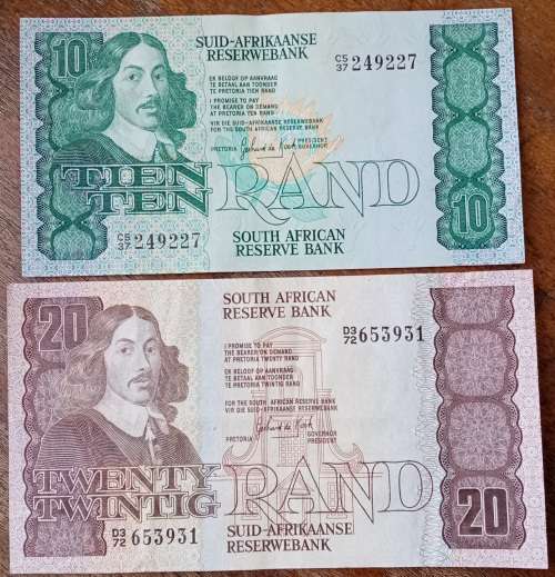 Nice 1980s R10 and R20 note set