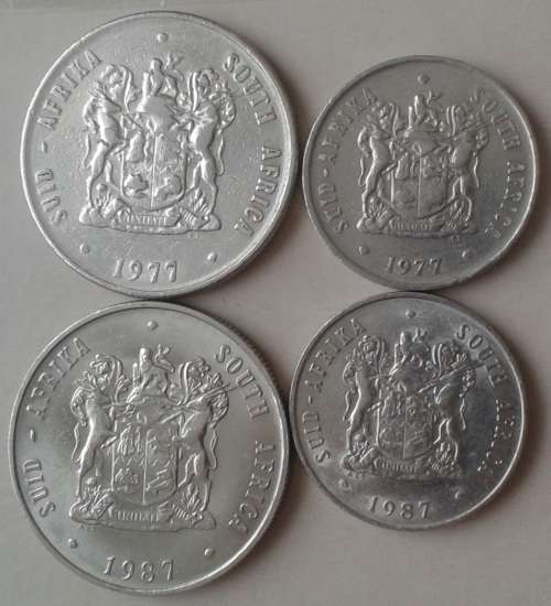 1977/1987 Nickel R1 and 20c set (4 coins)