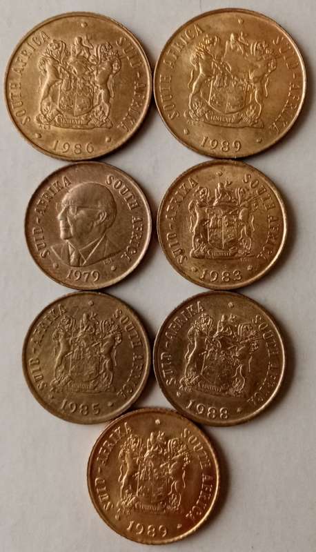 Lot of x7 higher grade republic bronze coins 2c/1c