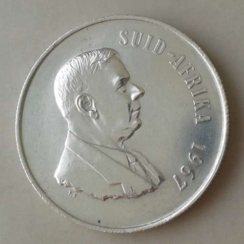 Nice 1967 Afrikaans silver R1