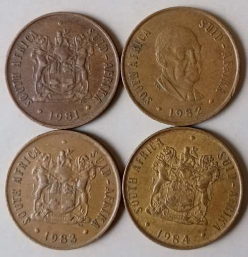 1981-1984 Republic 2c set in sequence