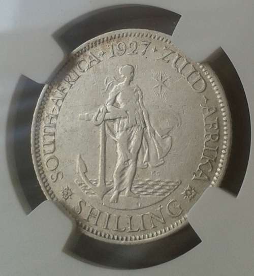 Scarcer 1927 union silver shilling NGC VF Details