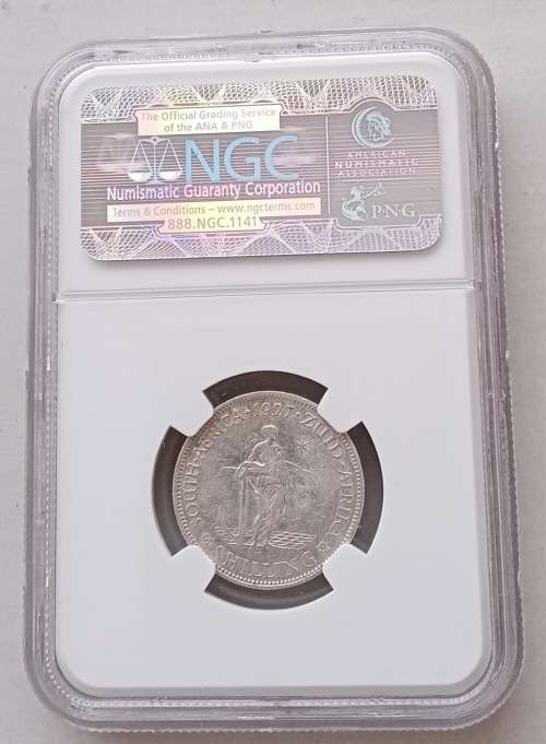 Scarcer 1927 union silver shilling NGC VF Details