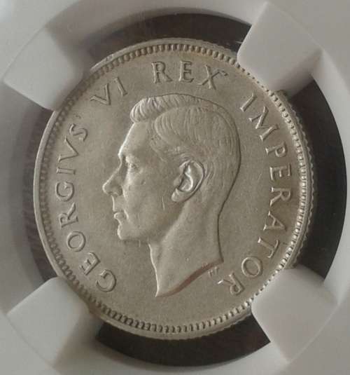1938 Union silver shilling NGC AU53