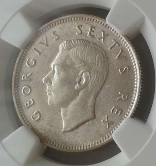 1950 Union silver shilling NGC AU58 (Almost Mint State)