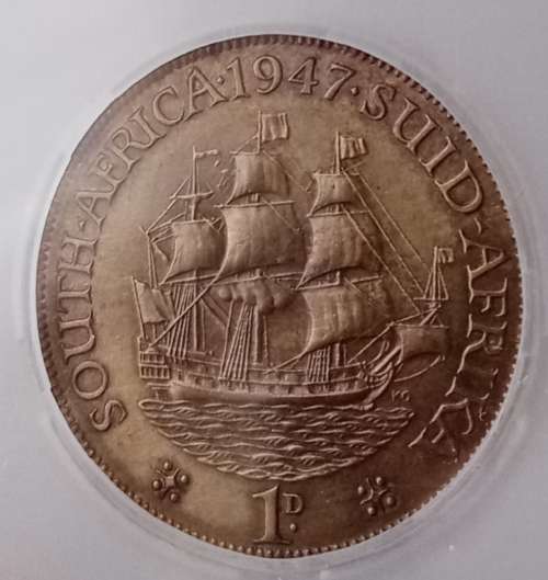 Scarcer 1947 union penny SANGS MS63