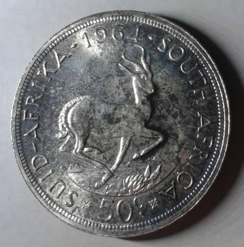 Toned 1964 Republic proof silver 50c