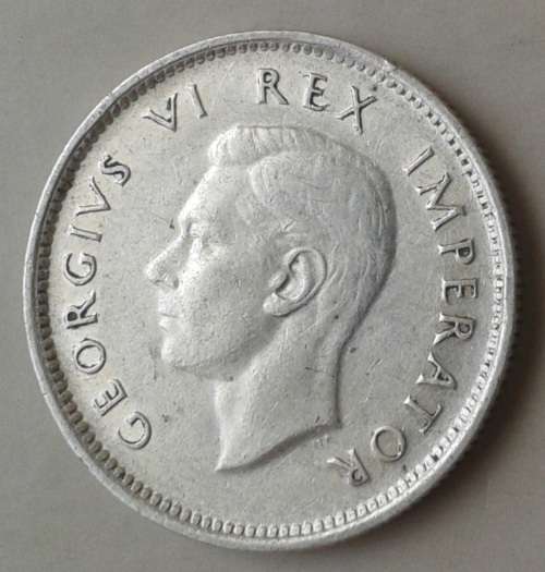 Nice 1945 union silver sixpence in XF