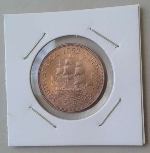 1952 Union 1/2 Penny in lustrous proof