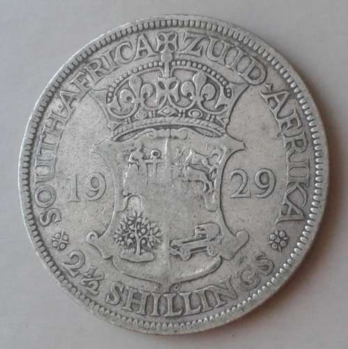 1929 Union silver 2 1/2 Shillings