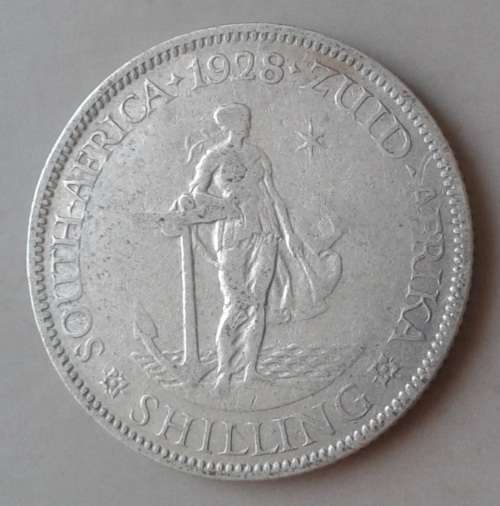 Scarcer 1928 union silver shilling