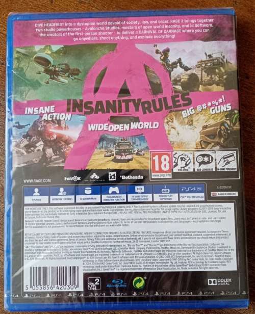 Rage 2 PS4 (New & sealed)