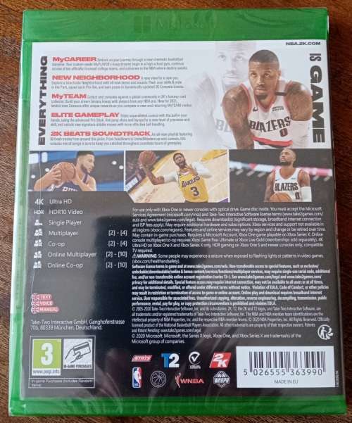 NBA2K21 XBOX ONE  (New & sealed)