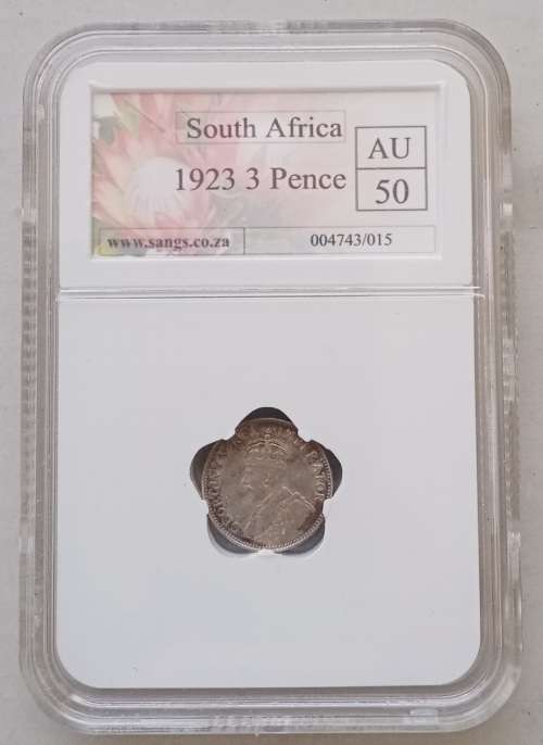 Excellent 1923 Union silver tickey SANGS AU50