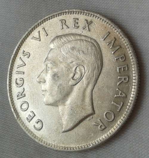 Lustrous 1942 union silver 2 1/2 Shillings in high grade