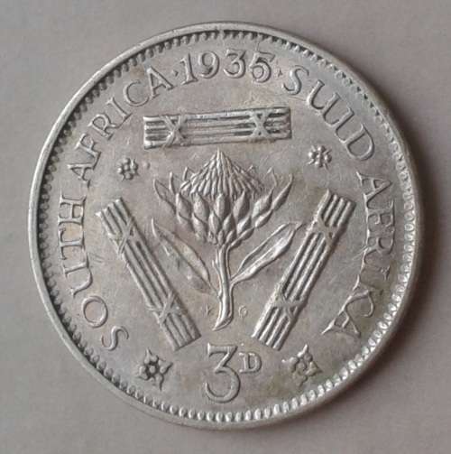 Nice 1935 union silver tickey in XF