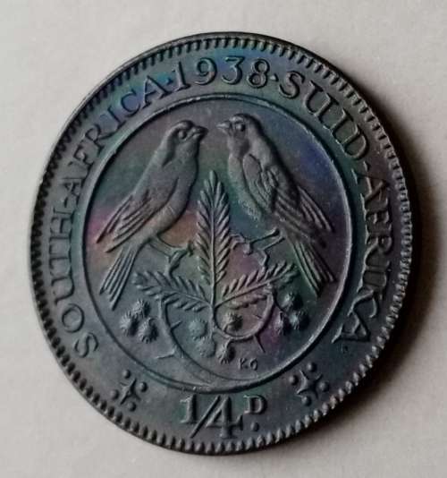 Beautiful 1938 uncirculated union 1/4 penny (scarce)