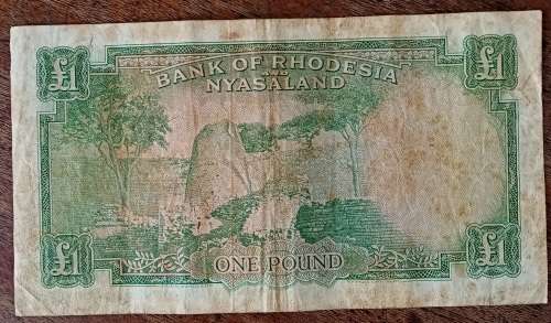 Scarce 1960 Rhodesia and Nyasaland 1 Pound note