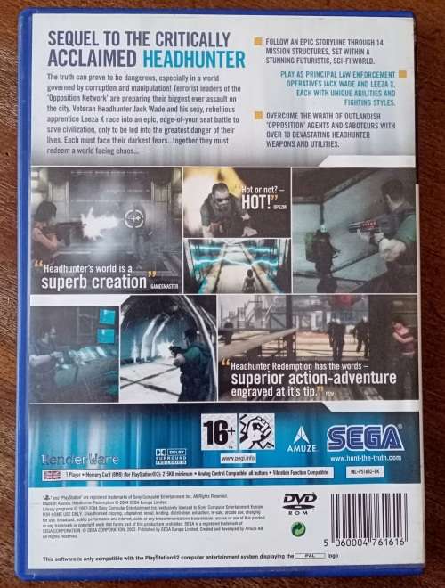 Headhunter Redemption PS2