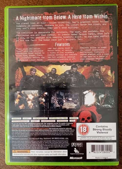 Gears of War and Gears of War 2 XBOX 360 set