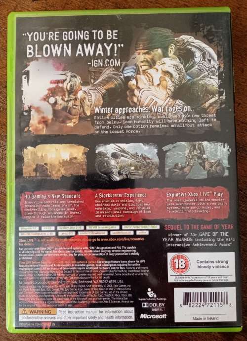 Gears of War and Gears of War 2 XBOX 360 set