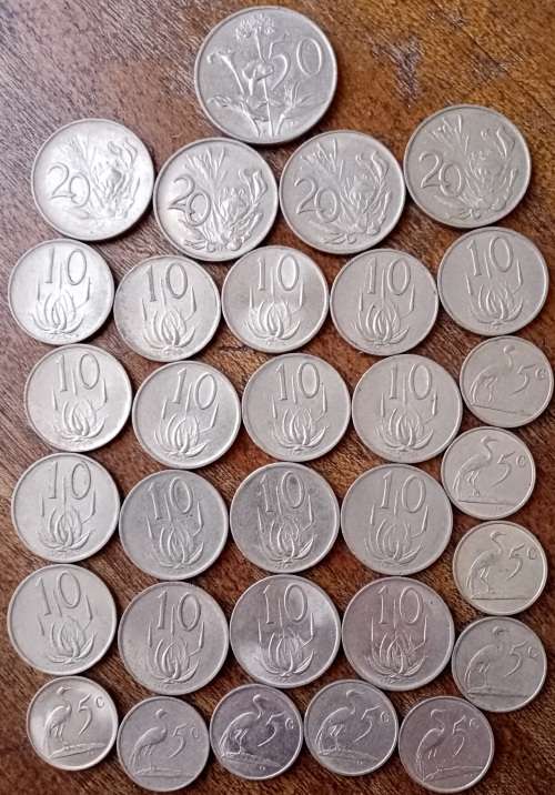 Mixed lot of x31 S.A nickel coins