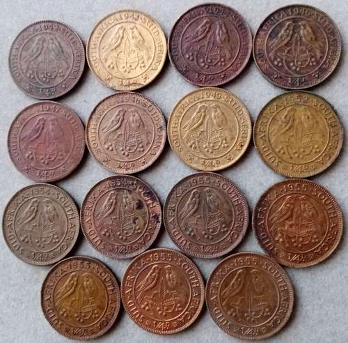 Lot of x15 union 1/4 pennies