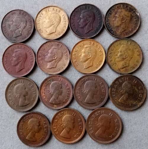 Lot of x15 union 1/4 pennies