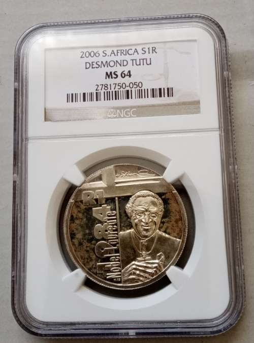 Rare 2006 Tutu silver R1 NGC MS64 (mintage 390)