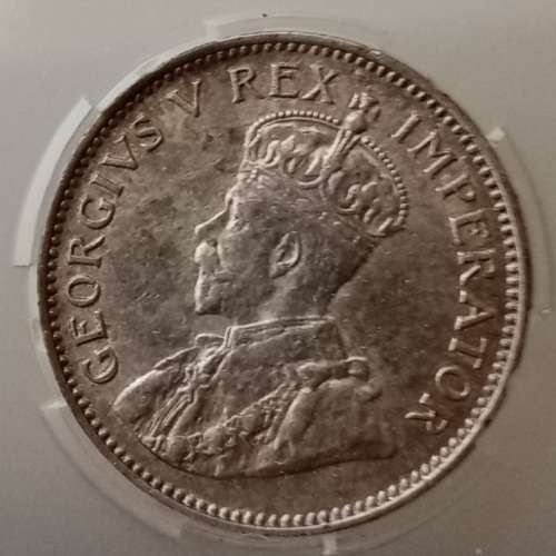 High grade 1929 union silver tickey SANGS AU53