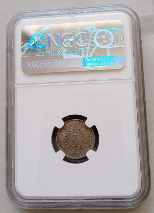High grade 1923 union silver tickey NGC AU58 (Almost mint state)