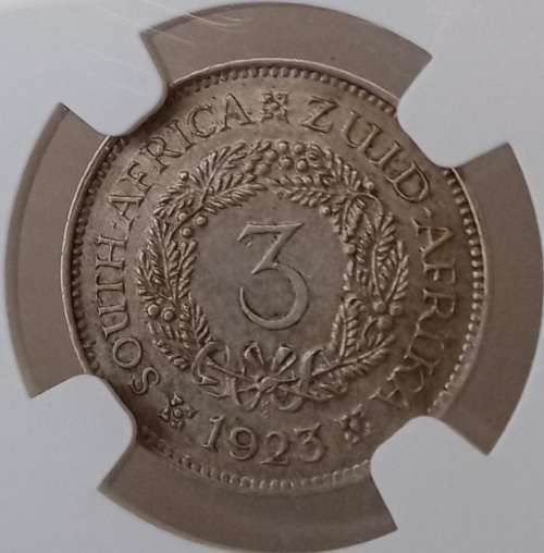High grade 1923 union silver tickey NGC AU58 (Almost mint state)