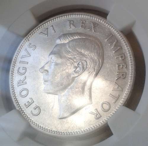 High grade 1939 union silver 2 1/2 Shillings NGC AU50