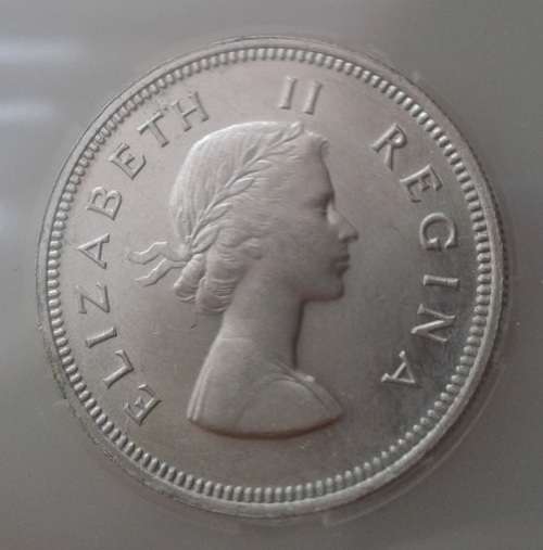 1958 Union silver 2 Shillings SANGS MS61