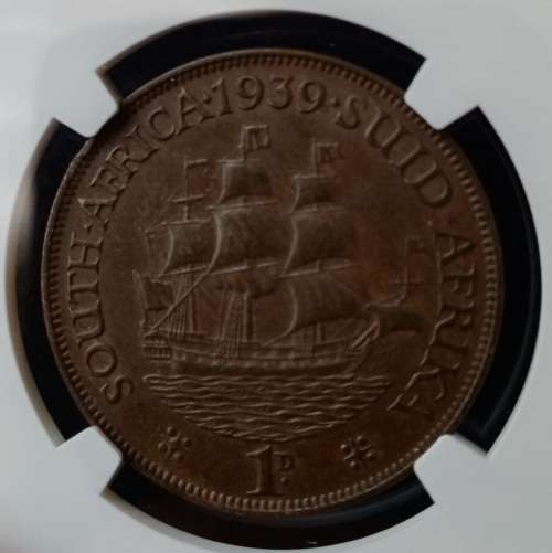 High grade 1939 union penny NGC AU55