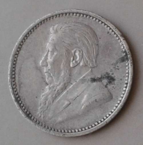 Encapsulated 1896 ZAR Kruger silver tickey
