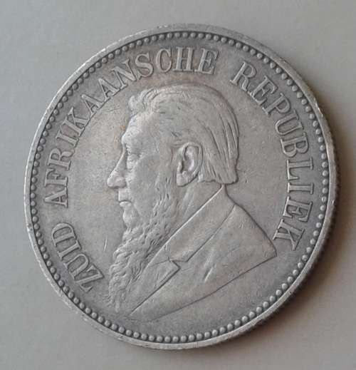 Nice encapsulated 1896 ZAR Kruger silver 2 1/2 Shillings