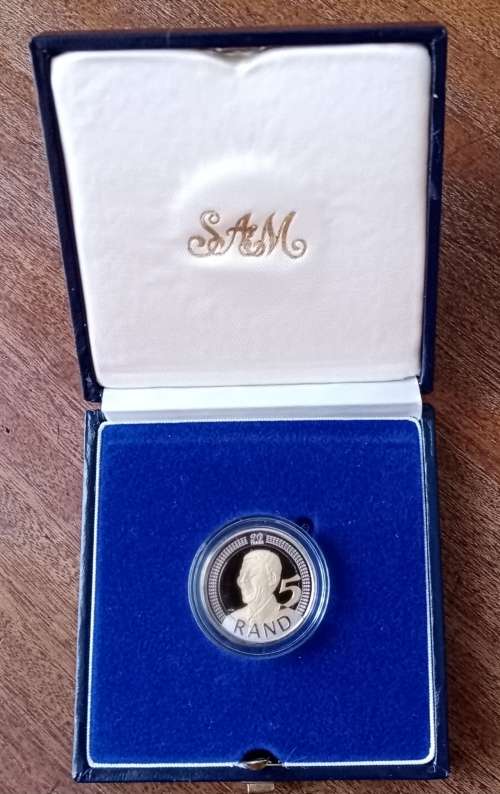 2008 Mandela 90th birthday proof R5 in case