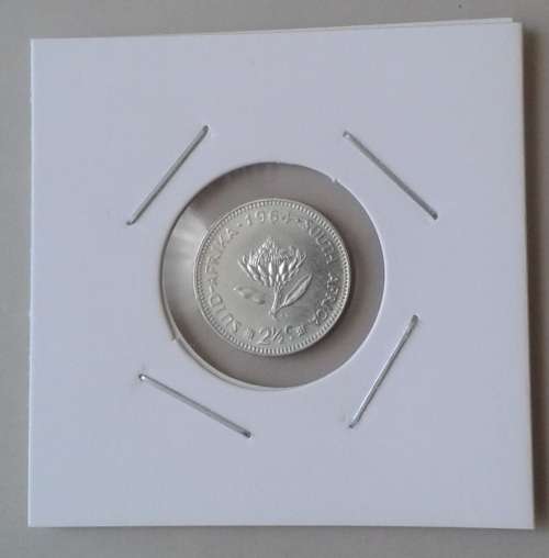 Scarce 1964 republic silver 2 1/2c in lustrous uncirculated (low mintage).