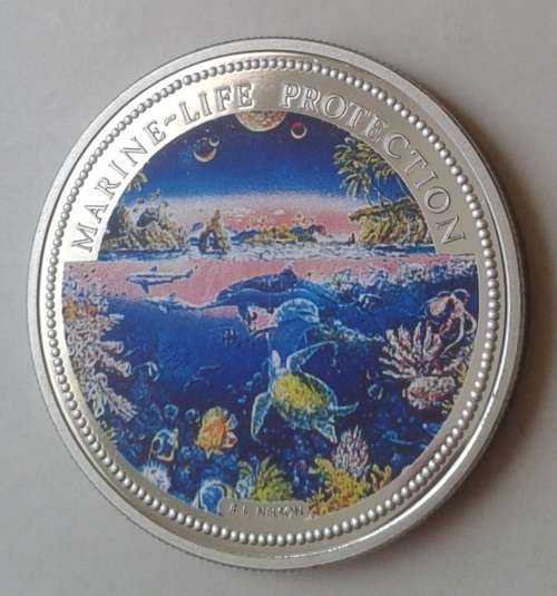 Scarce 1993 Palau proof coloured $1 (Marine Life Protection)