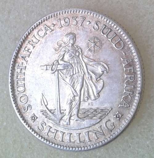 Nice 1937 union silver shilling in XF+