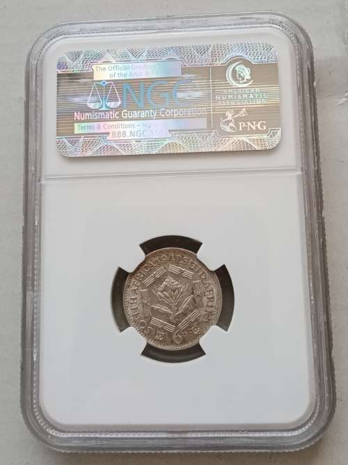 1942 Union silver sixpence NGC AU58 (Almost Mint State)