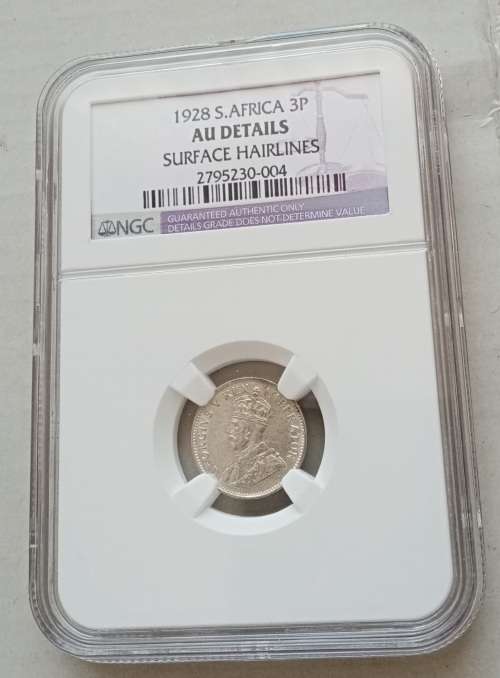 Scarcer 1928 union silver tickey NGC AU Details (Nice coin)