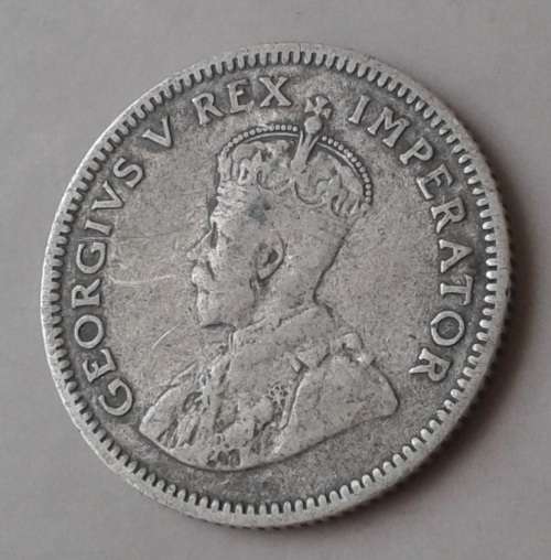1927 Union silver sixpence