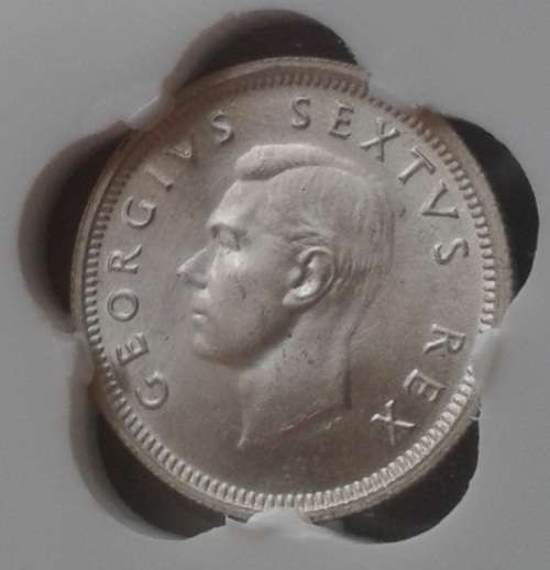 1950 Union silver sixpence SANGS MS63