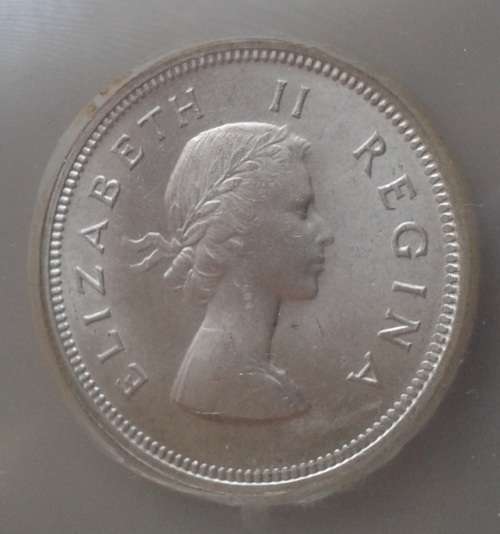 1953 Union silver 2 Shillings SANGS MS63