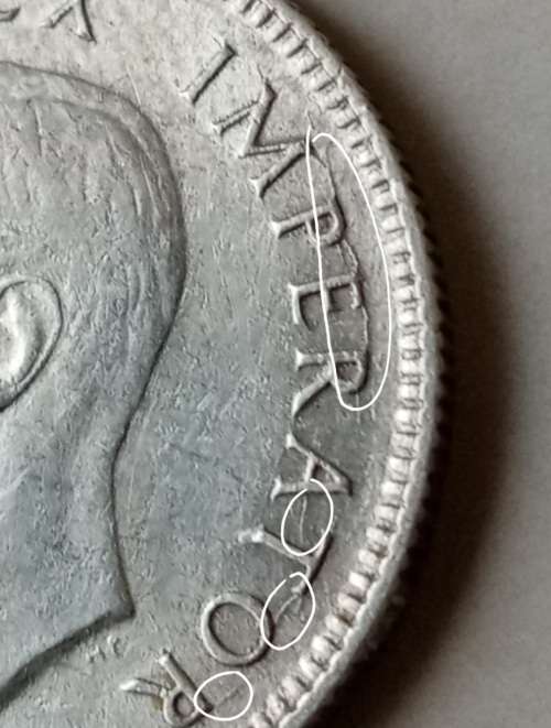 Scarce 1944 union silver sixpence in XF with obverse die cracks