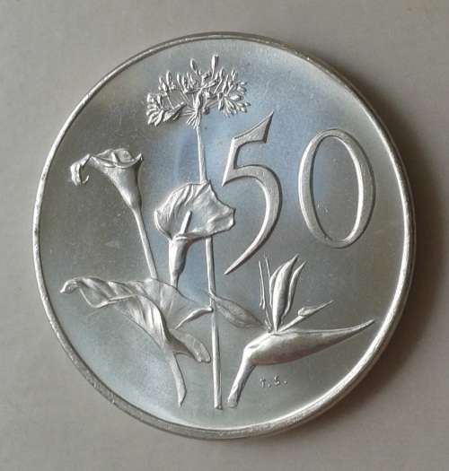 Nice 1965 Afrikaans 50c in lustrous proof