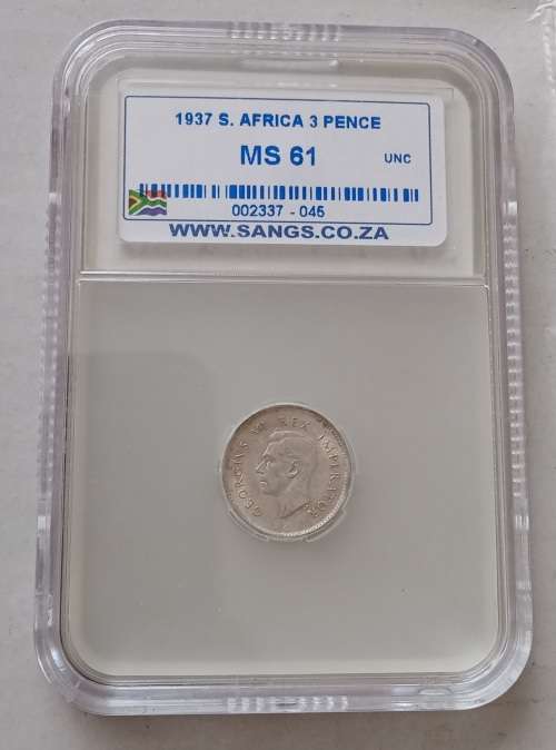 1937 Union silver tickey SANGS MS61
