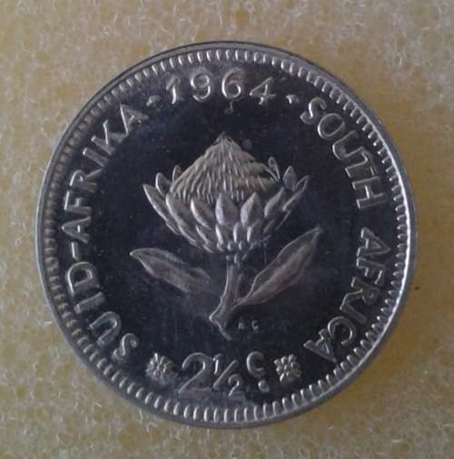 Scarce 1964 republic silver 2 1/2c in lustrous uncirculated (low mintage)..